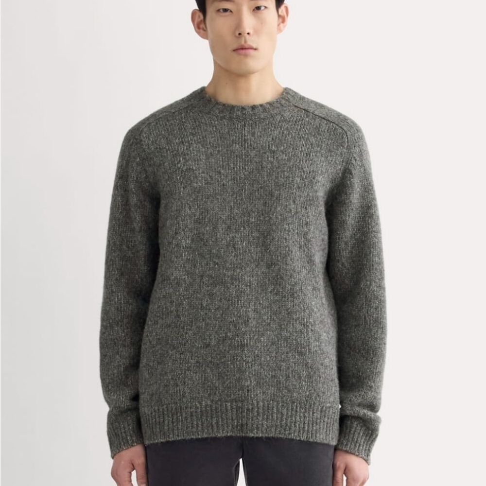 NEW Everlane Gray 100% Wool Sweater Crew Neck Size S
